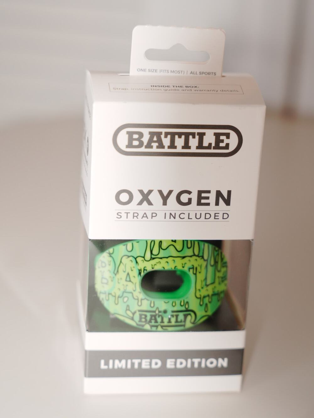 Battle Oxygen Mouthguard Limited Edition Green Camo Football New w/ Strap